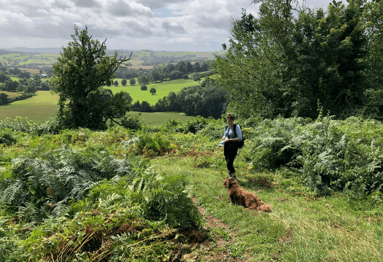 Karen and Tia walking